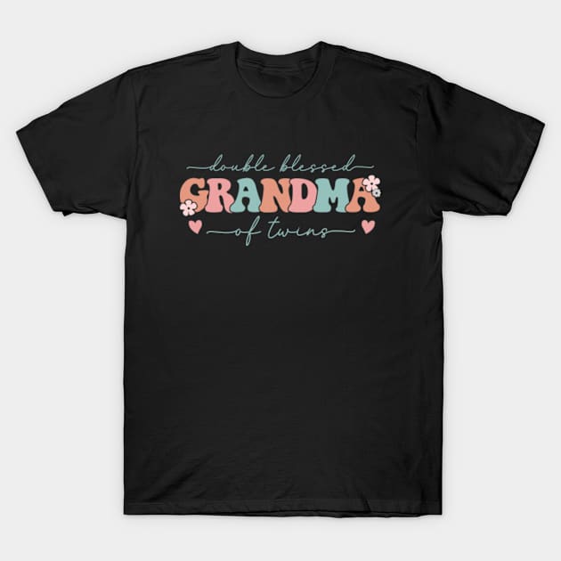 Double Blessed Grandma Of Twins T-Shirt by GreenCraft